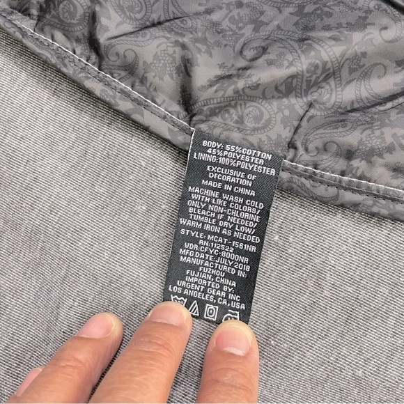 Civil Society Grey Cotton Knit Track Full Zip Jack size L - Picture 8 of 10